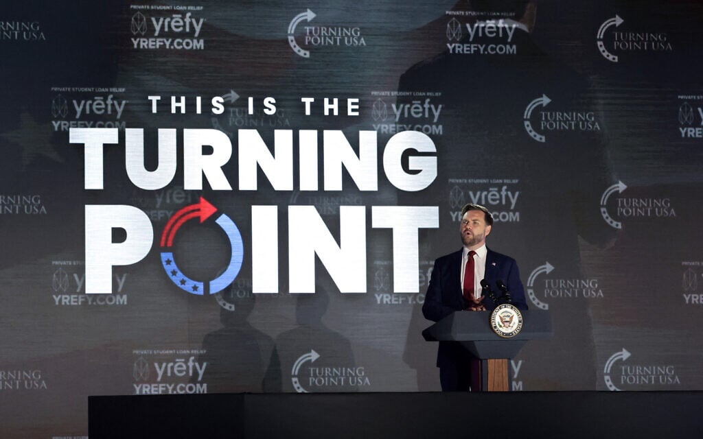 US Vice President JD Vance speaks during a Turning Point USA event at the University of Mississippi, on October 29, 2025. (JONATHAN ERNST / POOL / AFP)